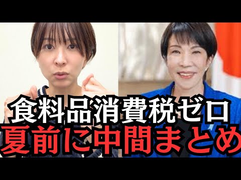 【検討加速】食料品消費税ゼロ、財源5兆円報道。夏前に中間まとめへ。 サムネイル