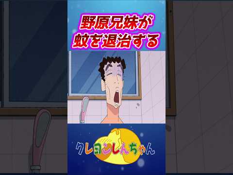 【クレしん】野原一家vs蚊#shorts サムネイル